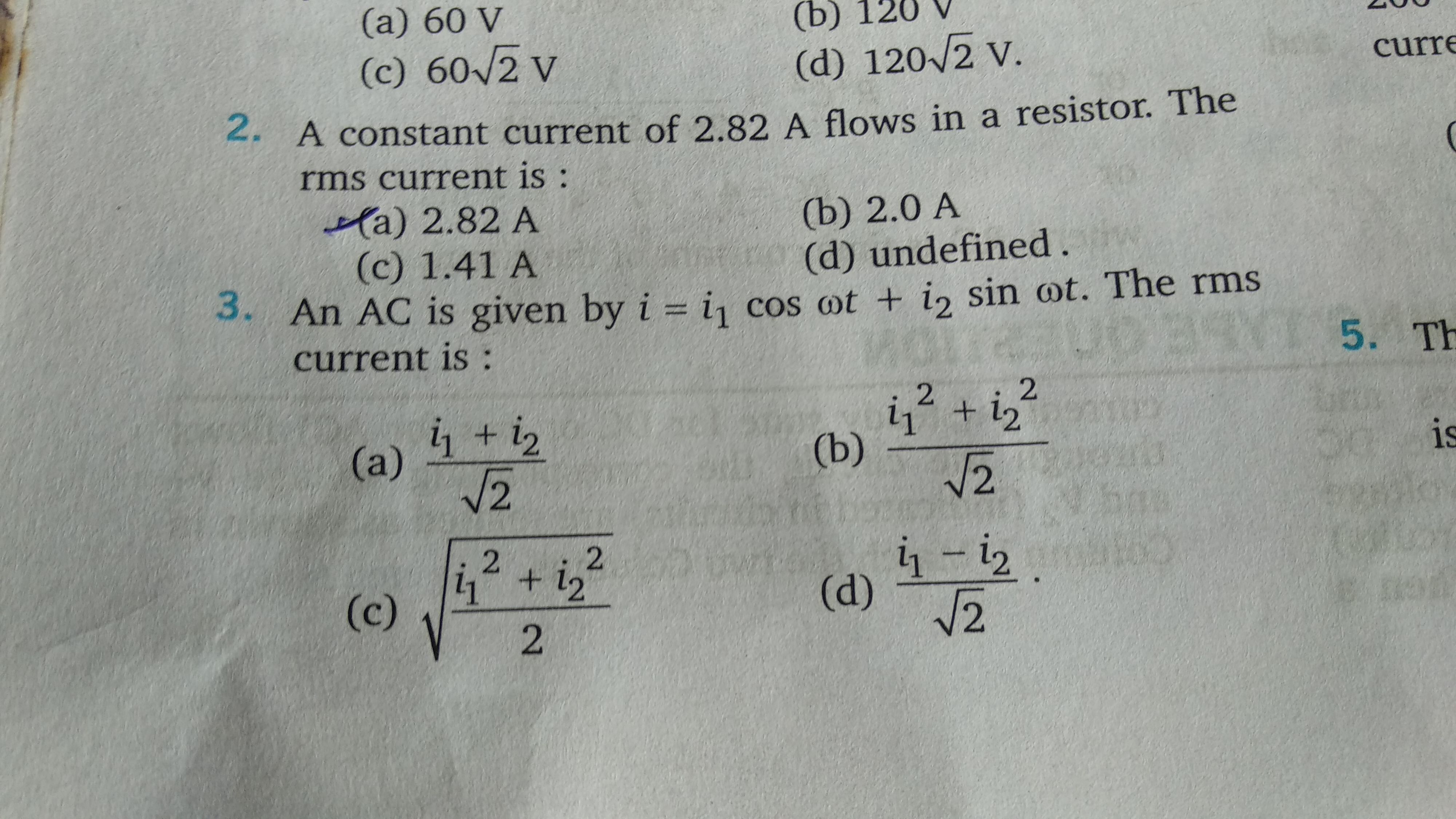 Question image for Qs no. 3 This qs is based on the chapter alternati